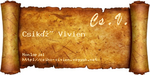 Csikó Vivien névjegykártya