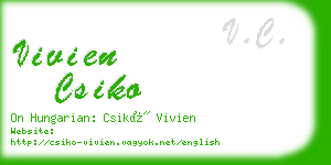 vivien csiko business card